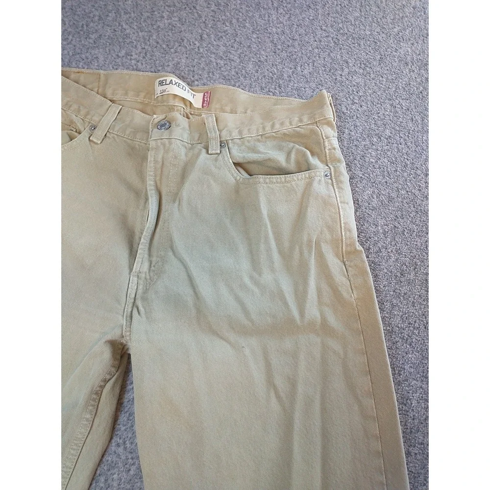 Levis 550 Relaxed Fit Jeans Mens 34x35Tan Khaki Cotton Denim 5-Pocket Tapered